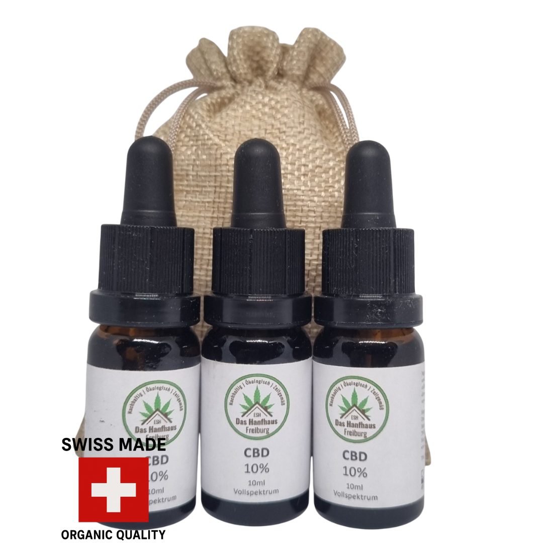Hochwertiges Vollspektrum CBD Öl 10% - 3 Flaschen zum Preis von 2!