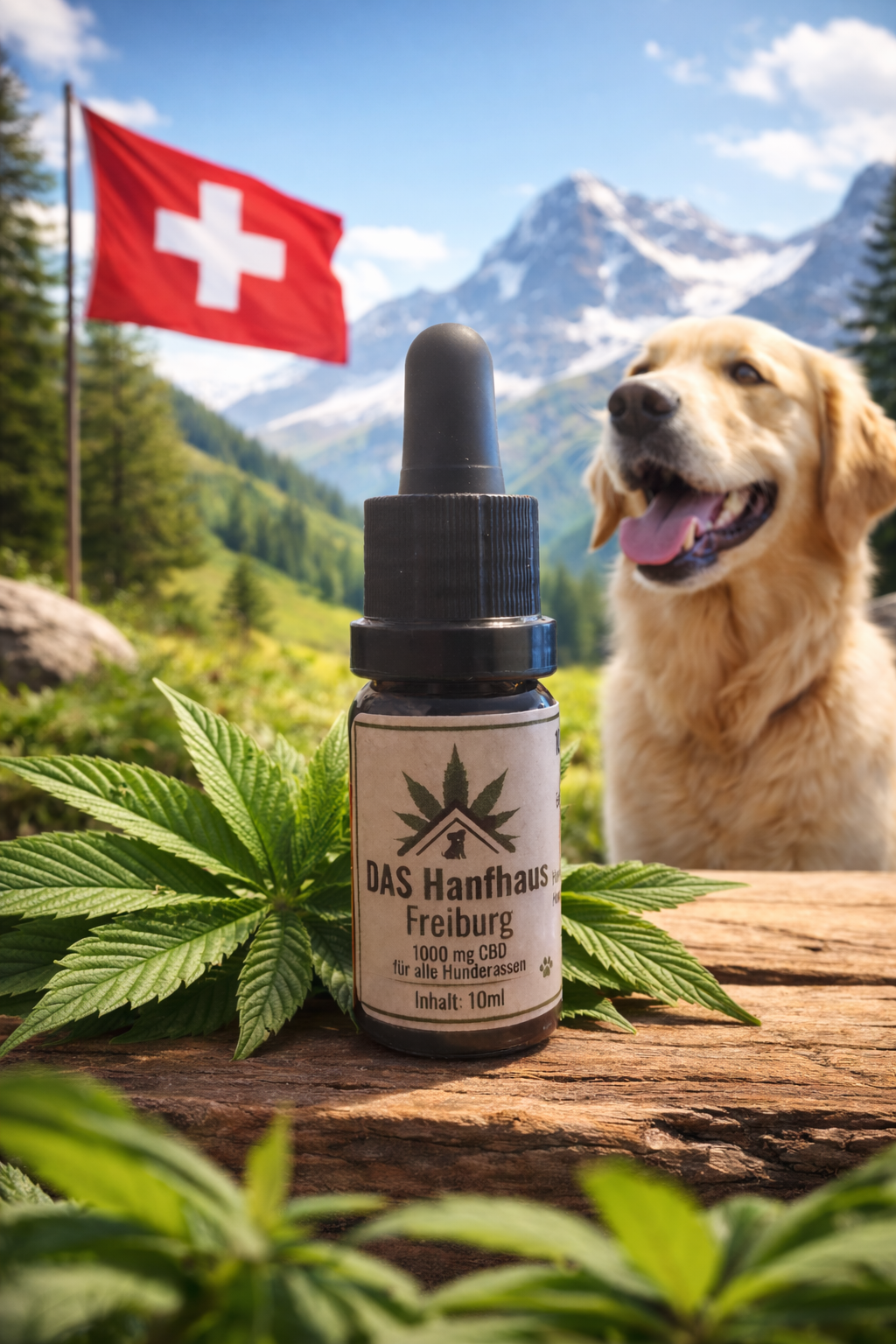 CBD Öl für Hunde 1000mg – Natürliches Vollspektrum CBD aus der Schweiz