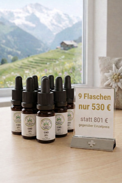 Hochwertiges Premium CBD Öl 20% Vollspektrum – 9er Vorteilspack zum Super‑Knüller Preis