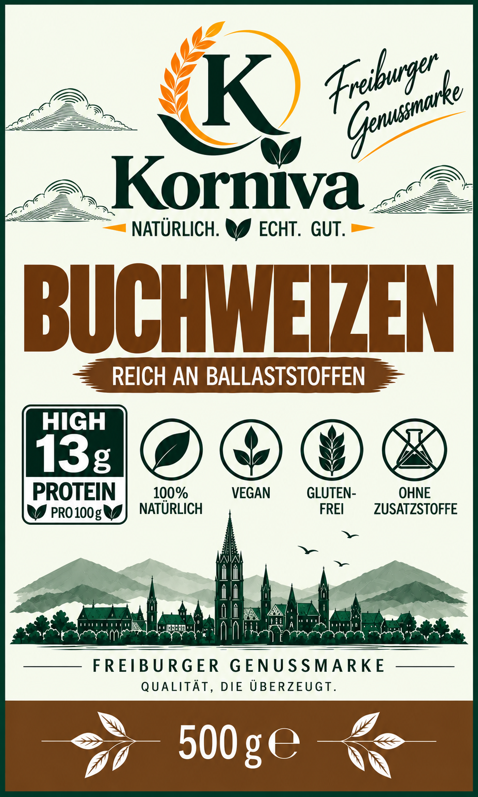 Korniva Buchweizen – 12 × 500 g