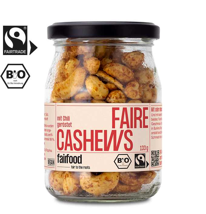 fairfood Bio Cashews Chili & Paprika Fairtrade 133g