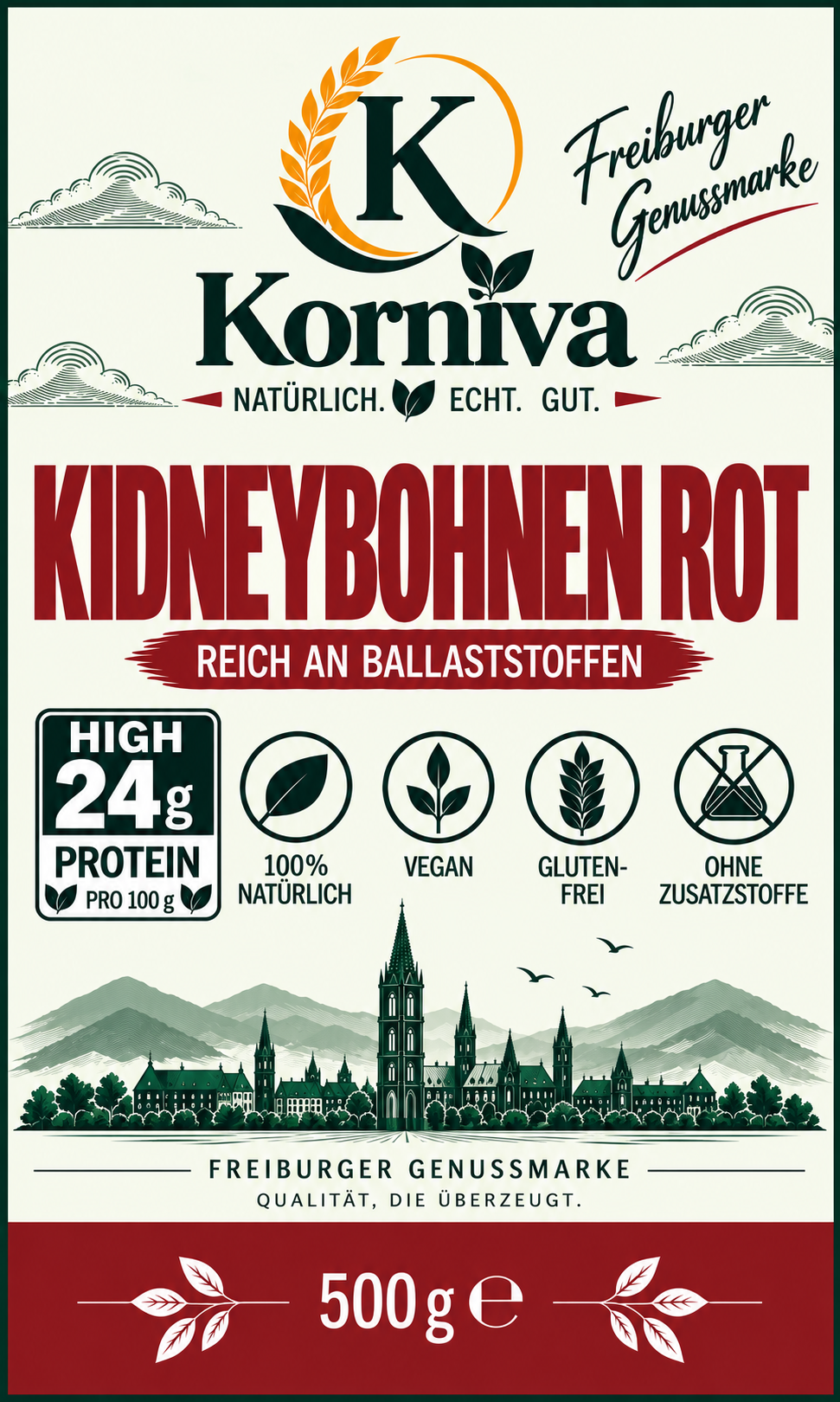 Korniva Kidneybohnen Rot – 12 × 500 g
