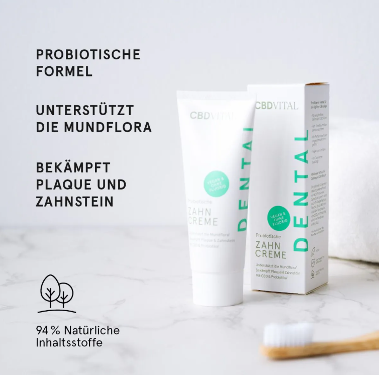 NEU Probiotische CBD Zahnpasta – ProBalance Zahncreme mit CBD & Probiotika (75 ml)