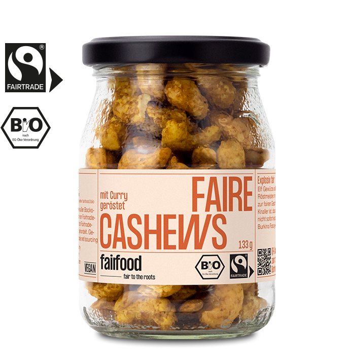 fairfood Bio Cashews Curry Fairtrade 133g